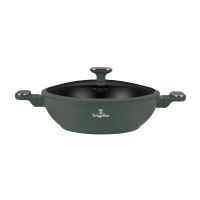 BERLINGERHAUS Pánev wok s poklicí a titanovým povrchem 30 cm Matte Green Collection BH-8160 (8)
