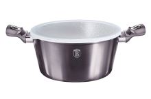 BERLINGERHAUS Kastrol s poklicí s mramorovým povrchem 24 cm Carbon PRO Line BH-6893 (1)