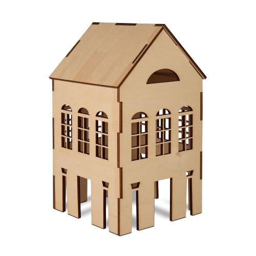 ALBI Dřevěná 3D dekorace domečku: 3 okýnka