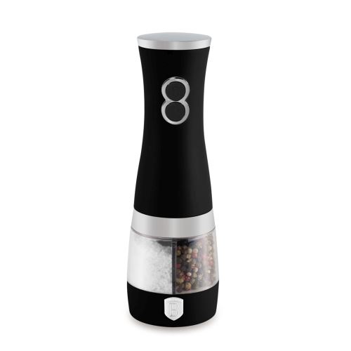 BERLINGERHAUS Mlýnek na pepř a sůl elektrický dvojitý Matte Black Collection LP-BH-260