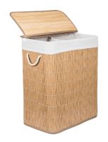 Koš na prádlo G21 105 l s rozdělovačem, ratanový design s bílým košem (3)