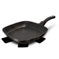 BERLINGERHAUS Pánev grilovací s mramorovým povrchem 28 cm Black Silver Collection BH-1846 (1)