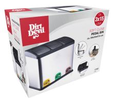 DIRT DEVIL Odpadkový koš na tříděný odpad 3 x 15 lED-249508 (2)