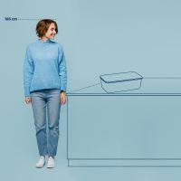 Chlebník Apart plast / dřevo bílá (3)