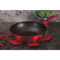 BERLINGERHAUS Pánev WOK s mramorovým povrchem 30 cm Burgundy Metallic Line BH-6166 (2)
