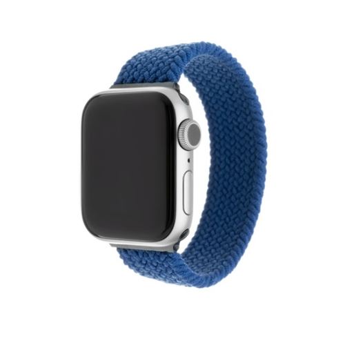 Řemínek FIXED Nylon Strap elastický nylonový pro Apple Watch 38/40mm, velikost L, modrý
