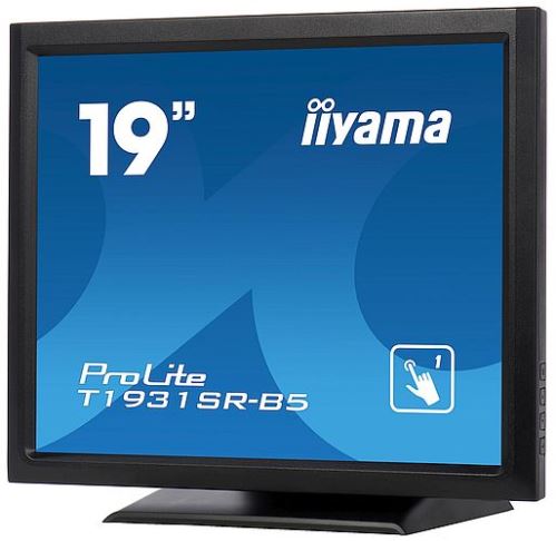 Dotykový monitor IIYAMA ProLite T1931SR-B5, 19" LED, 5wire, 5ms, 200cd/m2, USB, VGA/HDMI/DP, černý