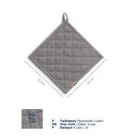 KELA Podložka pod hrnec Puro 55% bavlna/45% len šedý 20,0x20,0cm KL-12804 (6)