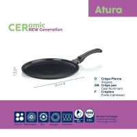 Pánev na palačinky Atura litý hliník černá  28 cm (2)