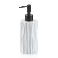 KELA Dávkovač mýdla Merida polyresin bílý 19,0cm 7,0cm 200,0ml KL-23762 (2)