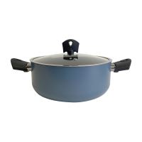 SAN IGNACIO Kastrol s poklicí a nepřilnavým povrchem NOIA 24 cm modrá BGEU-6961 (1)