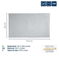 KELA Koupelnová předložka Ladessa Ladessa 100x60 cm bavlna stříbrnošedá KL-23486 (2)