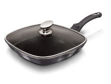 Pánev Berlingerhaus grilovací s mramorovým povrchem a poklicí 28 cm Carbon PRO Line BH-6909 (1)