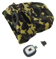 LED čelovka Cattara čepice ARMY s LED svítilnou USB nabíjení (3)