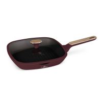 BERLINGERHAUS Grilovací pánev s titanovým povrchem a poklicí 28 cm Leonardo Nordic Collection BH-8298 (1)