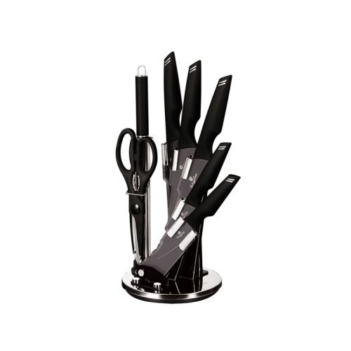 BERLINGERHAUS Sada nožů ve stojanu 8 ks Black Silver Collection BH-2565