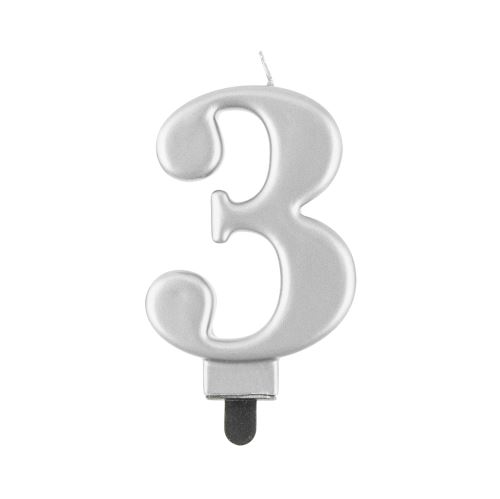 ALBI SVÍČKA SILVER ČÍSLO 3