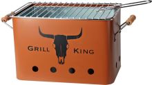 PROGARDEN Přenosný gril na dřevěné uhlí GRILL KING 43 x 20 cm cihlová KO-C83000140 (2)