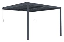 Bioklimatická pergola G21 Trenton Premium 4x4 m, antracitová hliníková (2)