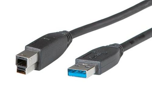 Kabel USB 3.0 A-B 3 m, černý