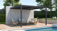 Bioklimatická pergola G21 Trenton 4x4 m, antracitová hliníková (8)