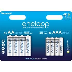 Panasonic Eneloop AA 2000mAh 4ks, AAA 800mAh 4ks BK-KJMCDE44E