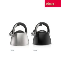 KELA Konvice pískací Vitus nerez 2,4 l, černá matná KL-12079 (6)