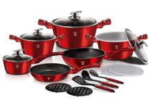 BERLINGERHAUS Sada nádobí s mramorovým povrchem 18 ks Burgundy Metallic Line BH-7035 BERLINGERHAUS Sada nádobí s mramorovým povrchem 18 ks Burgundy Metallic Line BH-7035