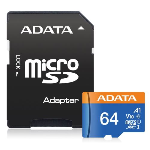 Paměťová karta Adata MicroSDXC Premier 64GB UHS-I Class 10, s adaptérem