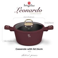 BERLINGERHAUS Kastrol s titanovým povrchem a poklicí 24 cm Leonardo Collection BH-8041 (3)