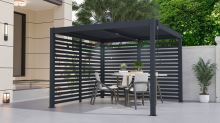 Příslušenství G21 fixní lamelová stěna 2,8x2,2 m pro pergolu Austin (3)