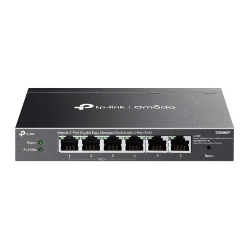 Switch TP-Link ES206GP 2x GLan, 4x GLan s PoE+, 65W, Omáda SDN