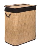 Koš na prádlo G21 105 l s rozdělovačem, ratanový design s hnědým košem (8)