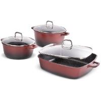 LT1285 SET NÁDOBÍ 6KS ČERVEN.CAST LAMART LT1285 SET NÁDOBÍ 6KS ČERVEN.CAST LAMART