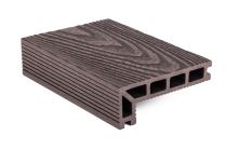Terasové prkno G21 zakončovací, 2,5 x 14,8 x 400 cm, Dark Wood, WPC (8)