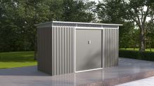 Zahradní domek G21 GRAH 483 - 340 x 142 cm, metalický šedý (4)