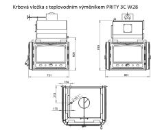 Krbová vložka s teplovodním výměníkem PRITY 3C W28 (1)