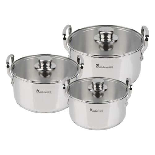 MASTERPRO Sada nádobí SMART 6 ks nerez BGMP-2145