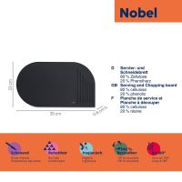 KELA Prkénko krájecí NOBEL černá 42x24x0,6 cm KL-12866 (2)