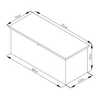 Zahradní box G21 Denver 770 L, metalický šedý plechový (4)