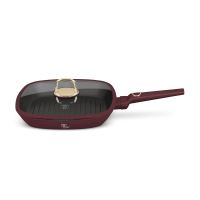 BERLINGERHAUS Pánev grilovací s titanovým povrchem a poklicí 28 cm Leonardo Collection BH-8037 (1)