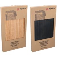 ALPINA Koš na prádlo bambus skládací přírodní 40x30x56cm ED-249795prir (3)