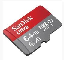 Paměťová karta Sandisk Ultra microSDXC 64 GB 140 MB/s  A1 Class 10 UHS-I, adapter (1)