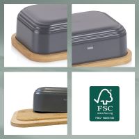 KELA Dóza na máslo Namur PS plast tmavě šedá 15,5x11,5x6,0cm KL-12083 (3)