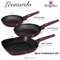 BERLINGERHAUS Sada pánví s titanovým povrchem 3 ks Leonardo Collection BH-8048 (1)
