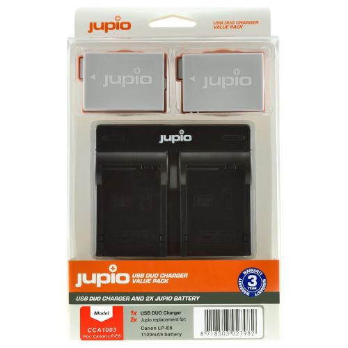 Set Jupio 2x LP-E8 1120mAh + USB Duální nabíječka