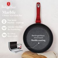BERLINGERHAUS Pánev s mramorovým povrchem 24 cm Burgundy Metallic Line BH-1252 (7)