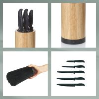 Sada nožů ve stojanu Acida bambus černý 24,5cm 13,0cm (5)