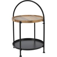 Odkládací stolek pr. 39 x 55 cm kov / dřevo KO-A67100080 (1)