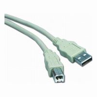 Kabel USB 2.0 A-B 3m, bílý/šedý Kabel USB 2.0 A-B 3m, bílý/šedý